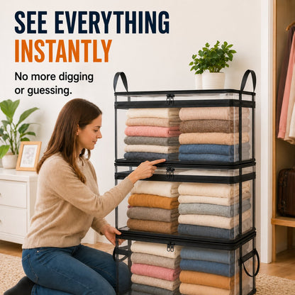 🔥Last Day 49% OFF📦Large Heavy-Duty Thick Plastic Clear Storage Bag for Clothes, Moving & Storage